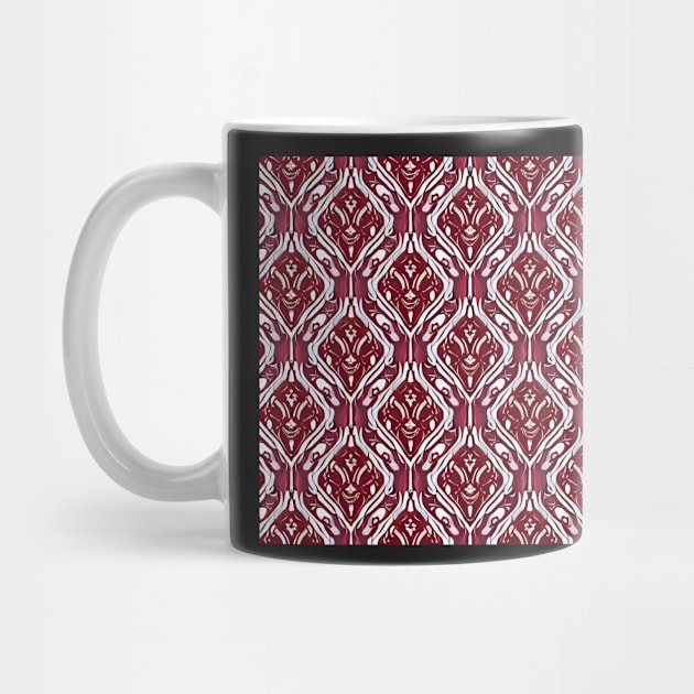 Maroon Aesthetic Repeating Abstract Pattern by BubbleMench